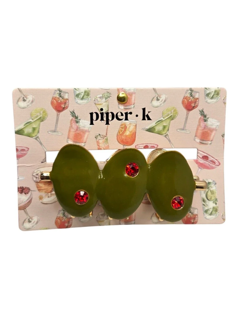 🫒▪️piper k ▪️Olive Green Hair Metal Claw Clip